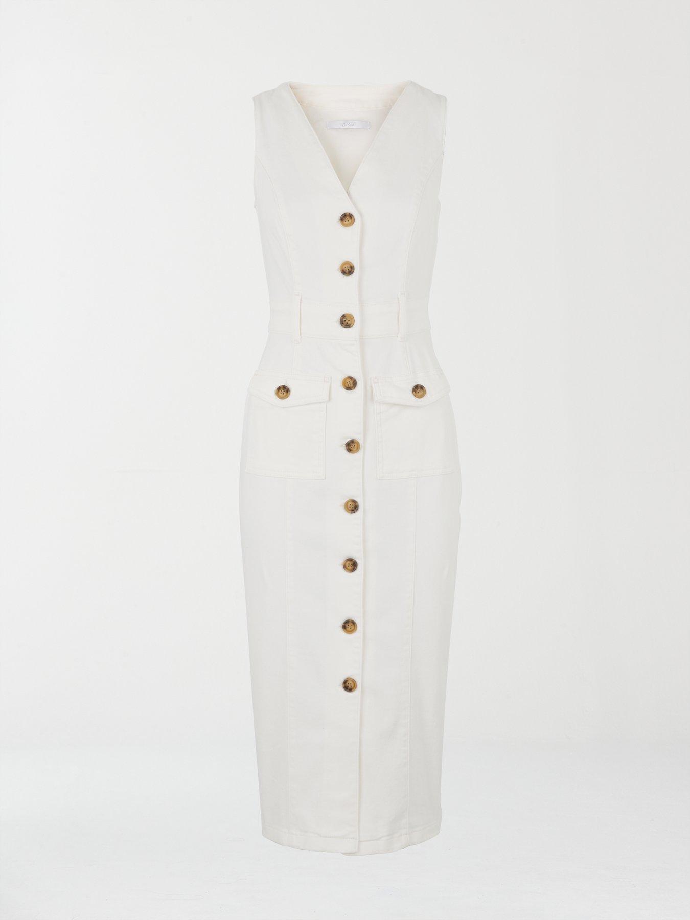 michelle keegan denim midi dress