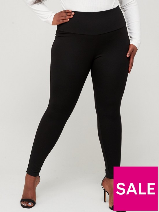 front image of v-by-very-curve-pbody-sculpt-control-panel-leggings-ndash-blacknbspp