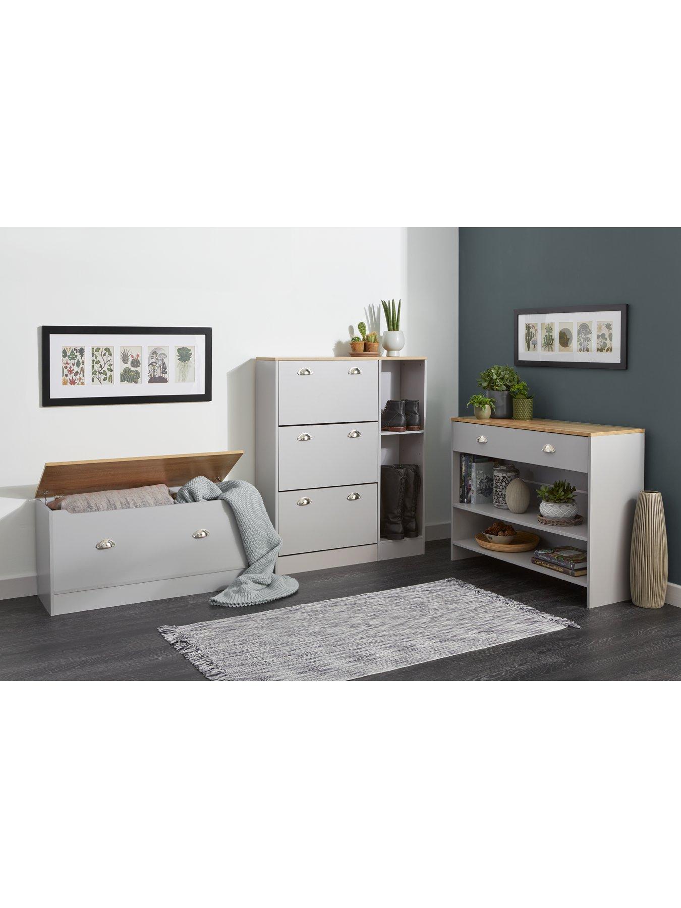 Product photograph of Lloyd Pascal Henley Console With 2 Shelves from very.co.uk