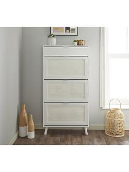 Product photograph of Lloyd Pascal Caspian Shoe Cabinet from very.co.uk