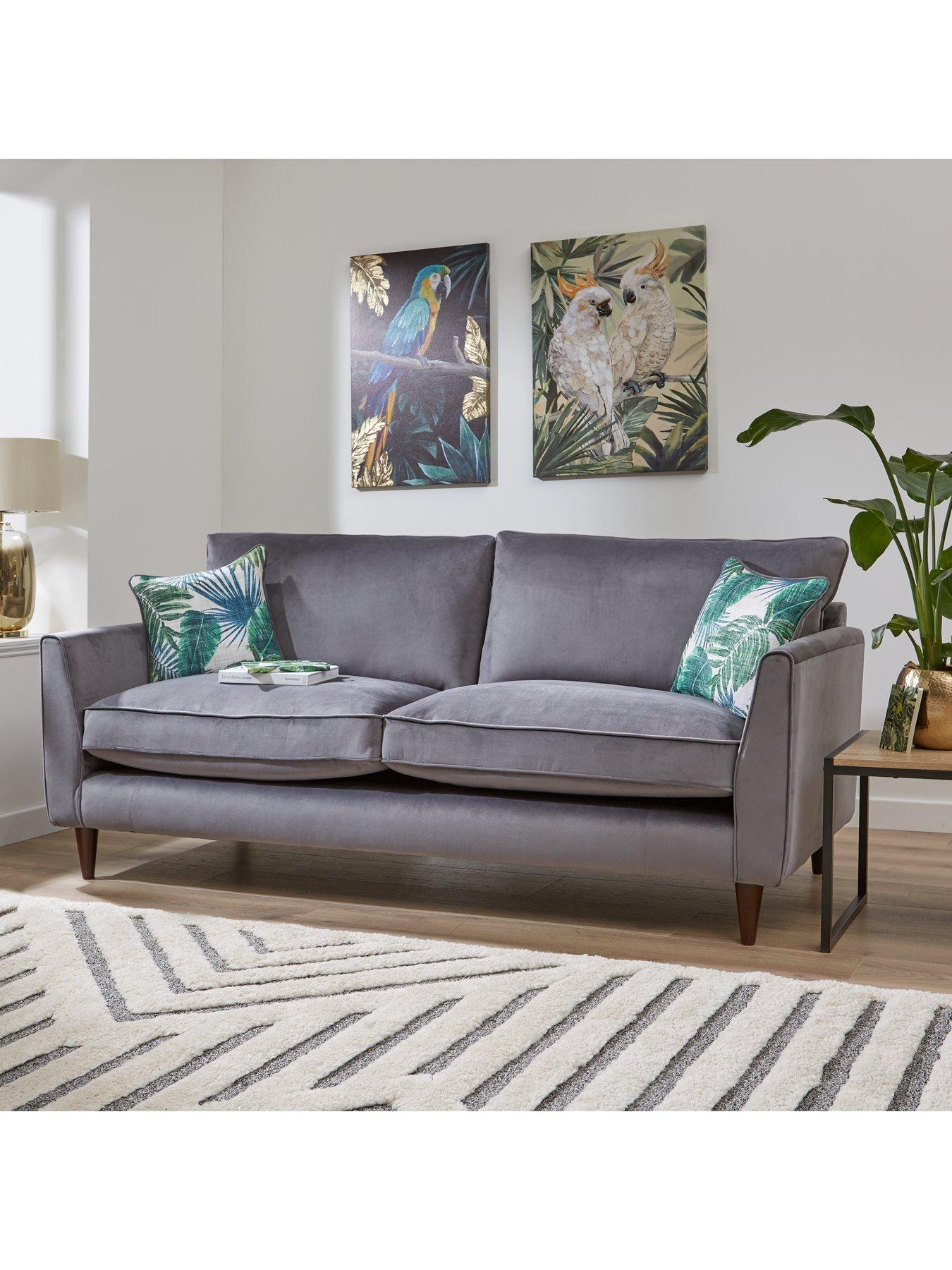undefined Pasha Fabric 3 Seater Sofa
