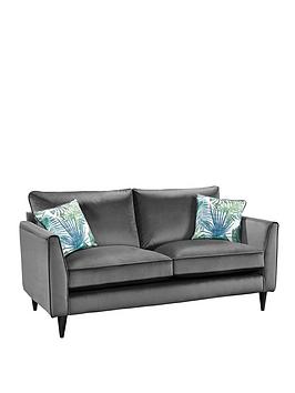 Product photograph of Very Home Pasha Fabric 2 Seater Sofa - Grey from very.co.uk