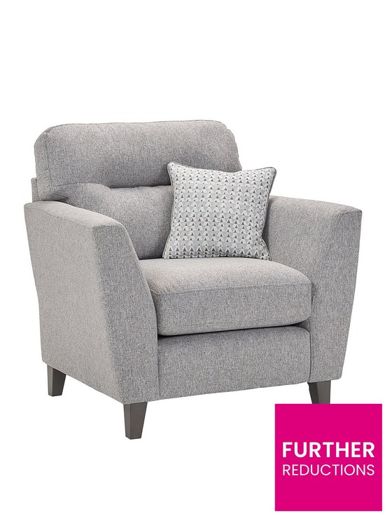 front image of clara-fabric-armchair