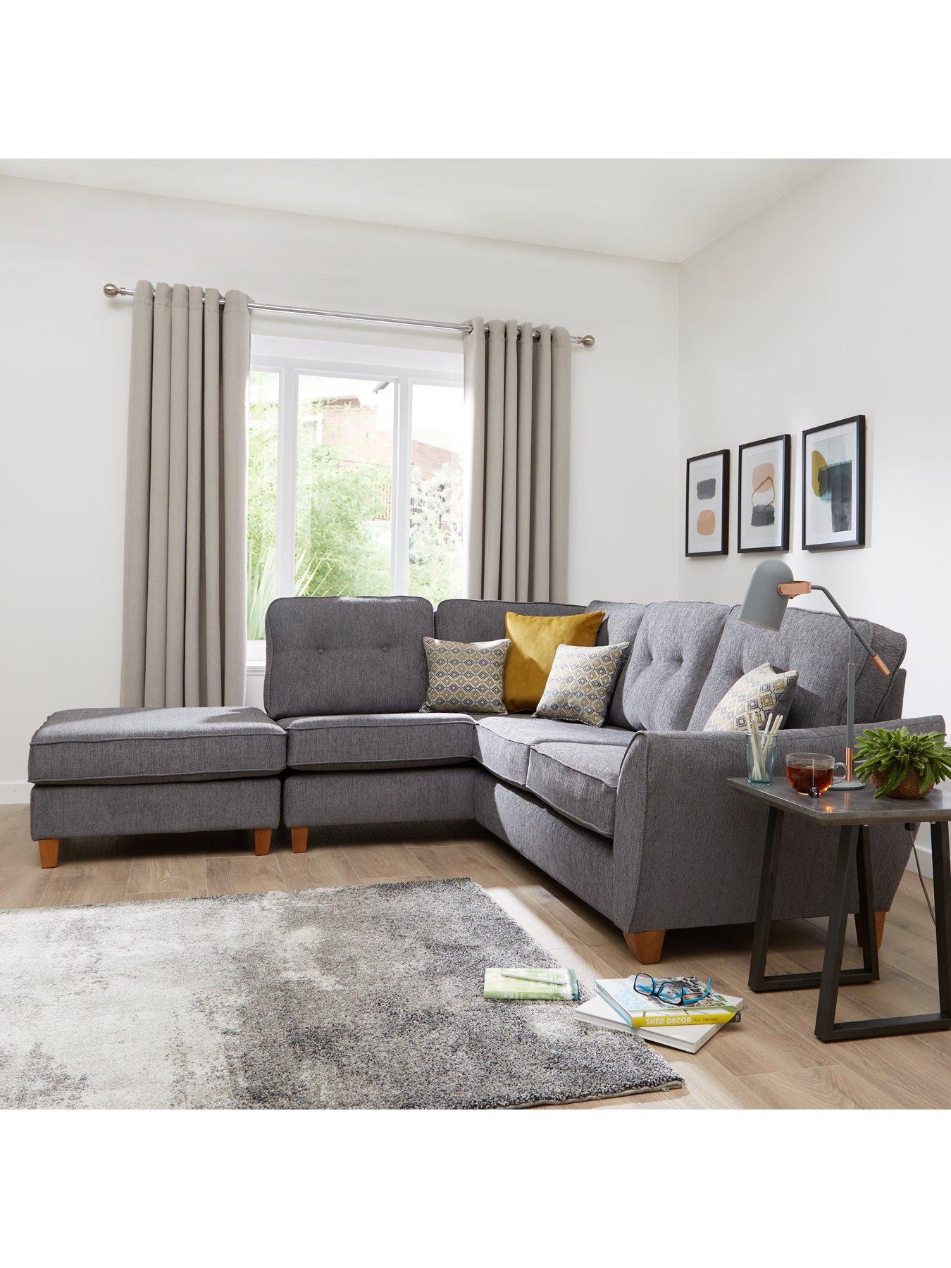 Product photograph of Very Home Ashley Small Fabric Left Hand Chaise from very.co.uk