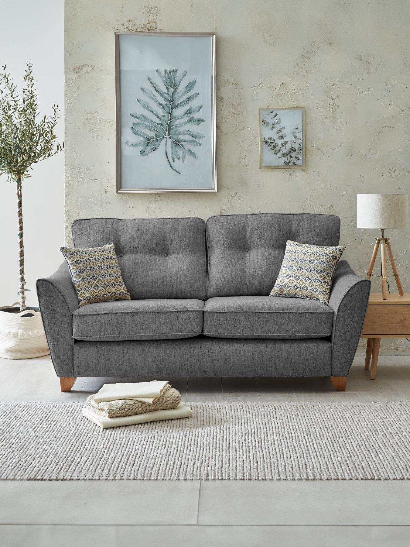 undefined Ashley Fabric Sofa Bed - Charcoal