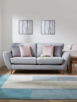 Product photograph of Very Home Perth Fabric 2 Seater Sofa - Silver from very.co.uk