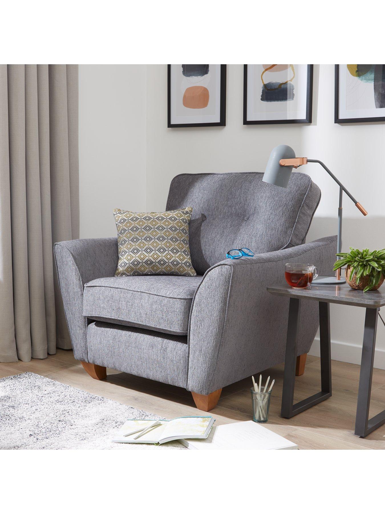Product photograph of Very Home Ashley Fabric Armchair from very.co.uk