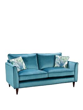 Product photograph of Very Home Pasha Fabric 2 Seater Sofa - Teal from very.co.uk