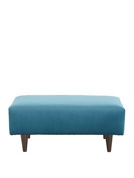 Product photograph of Very Home Pasha Fabric Footstool - Teal from very.co.uk