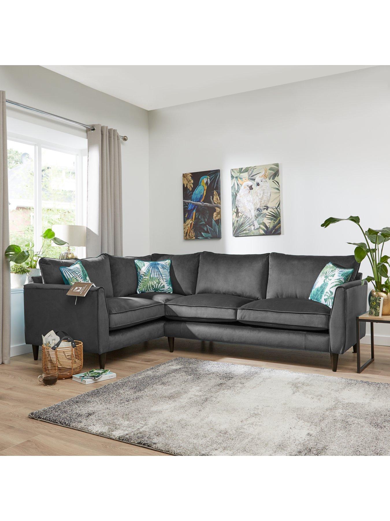 undefined Pasha Small Fabric Left Hand Chaise Sofa