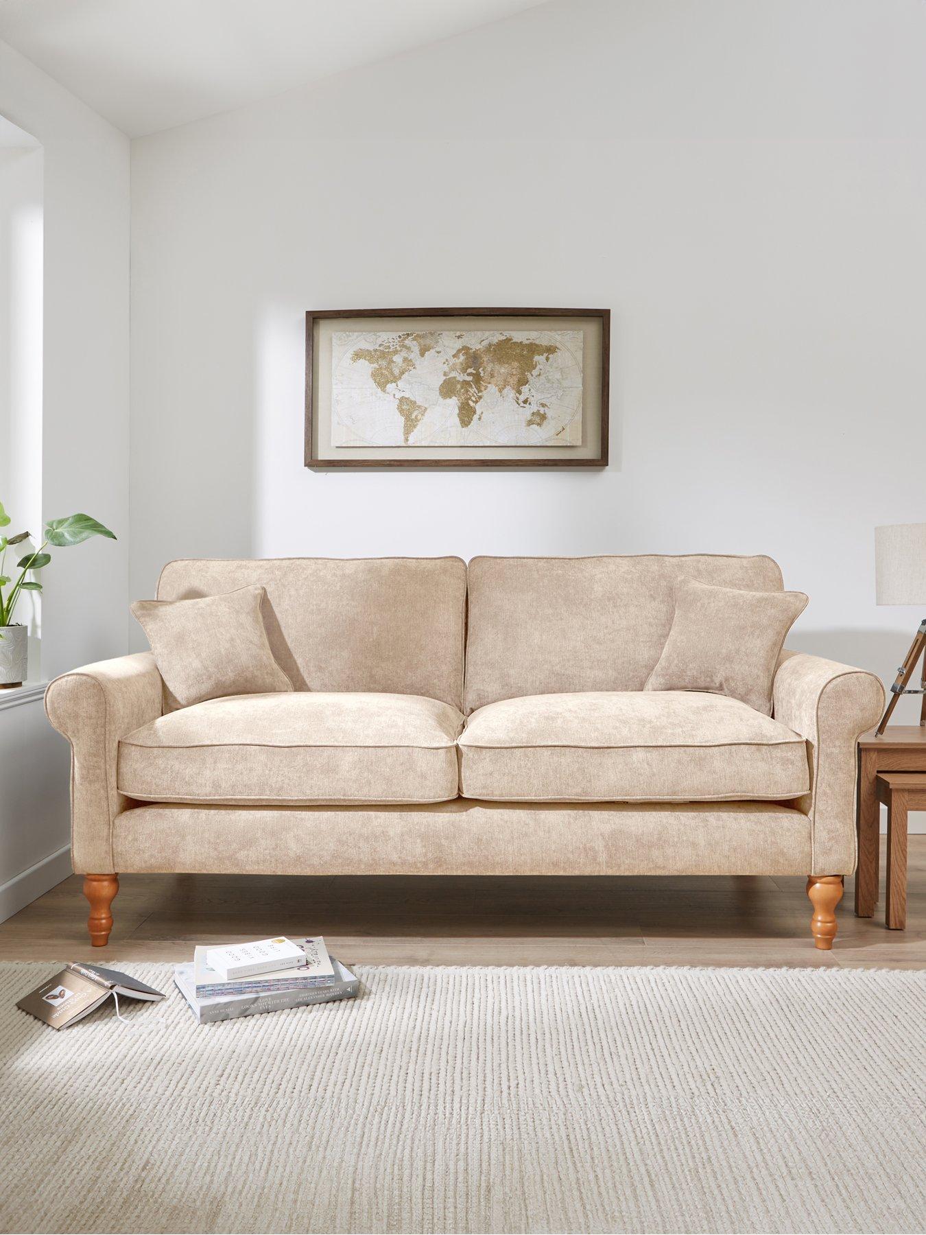 Very Home William Fabric 3 Seater Sofa - Made in the UK