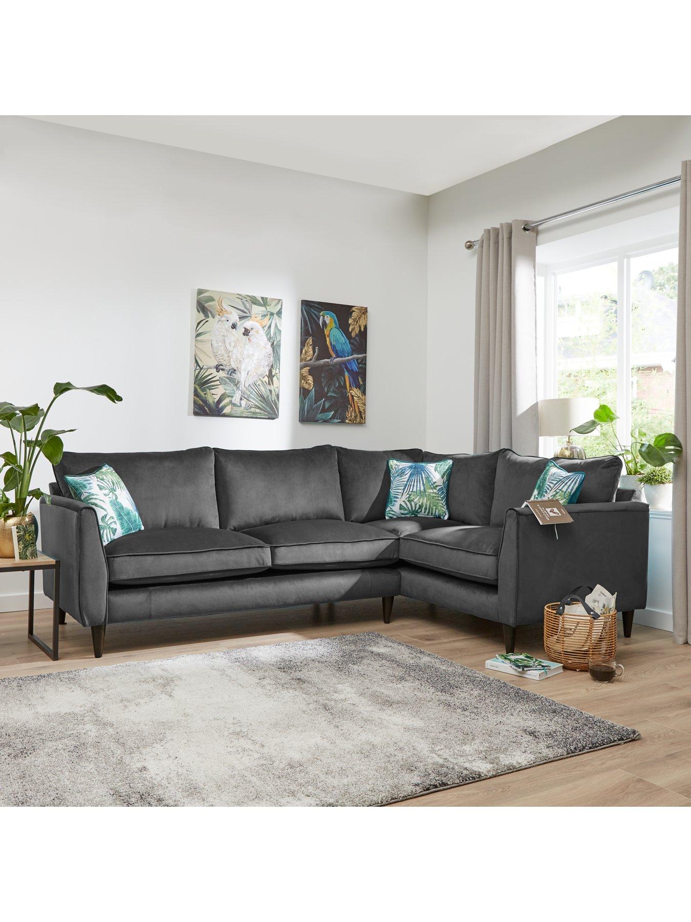 undefined Pasha Small Fabric Right Hand Chaise Sofa