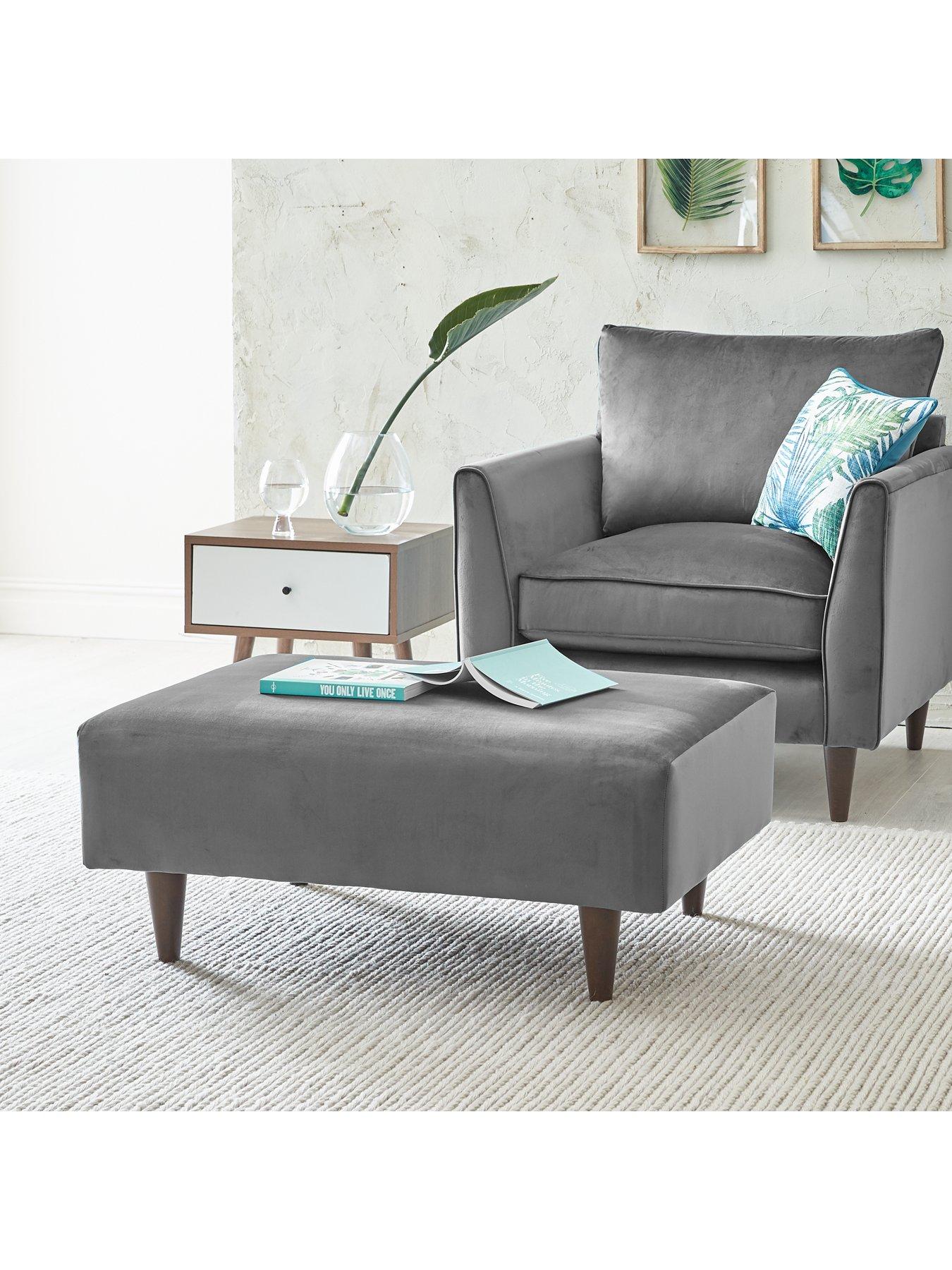 undefined Pasha Fabric Footstool