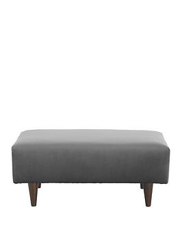 Product photograph of Very Home Pasha Fabric Footstool - Grey from very.co.uk