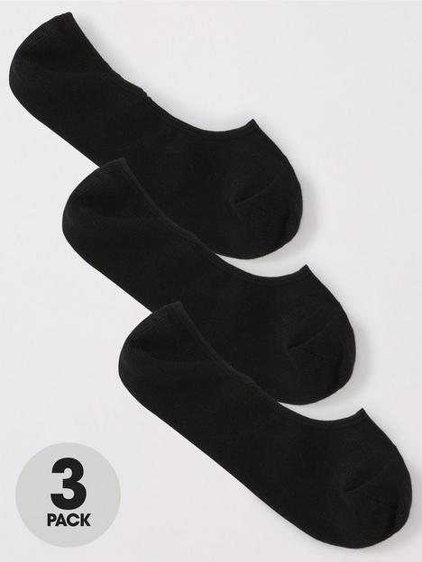 everyday-3-pack-ofnbspinvisible-trainer-liner-socks-with-heel-grips-black