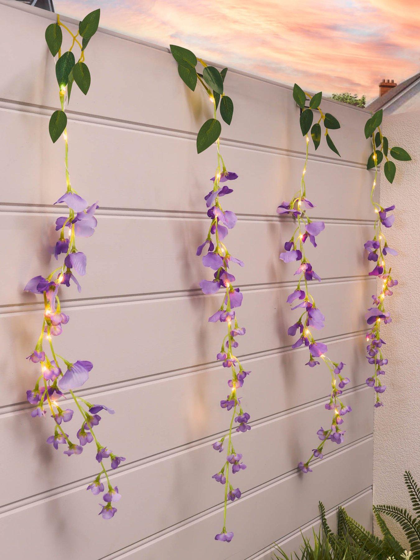 undefined Set of 6 Solar 60 LED Wisteria Outdoor Lights