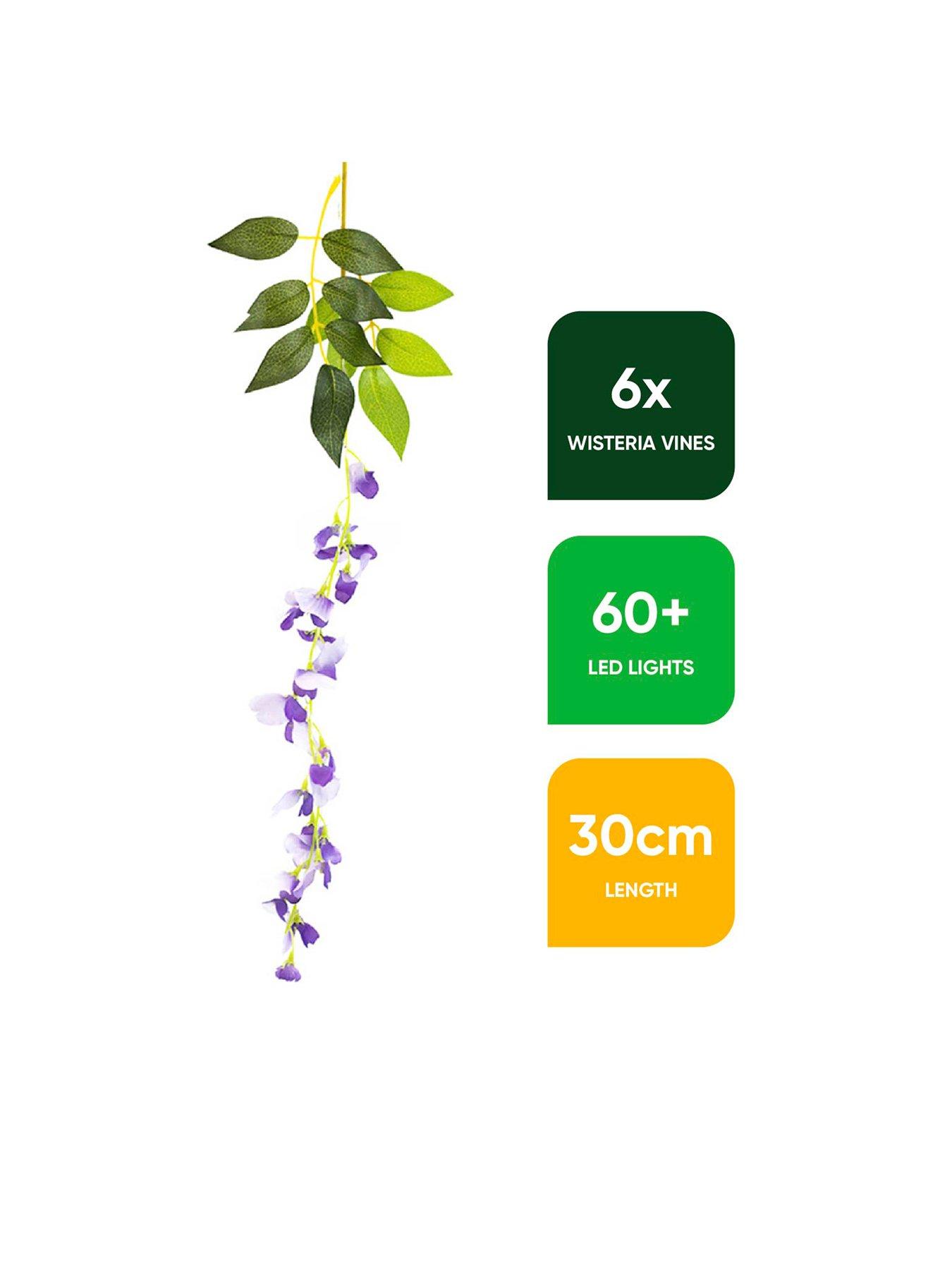 Image 2 of 7 of Streetwize Set of 6 Solar 60 LED Wisteria Outdoor Lights