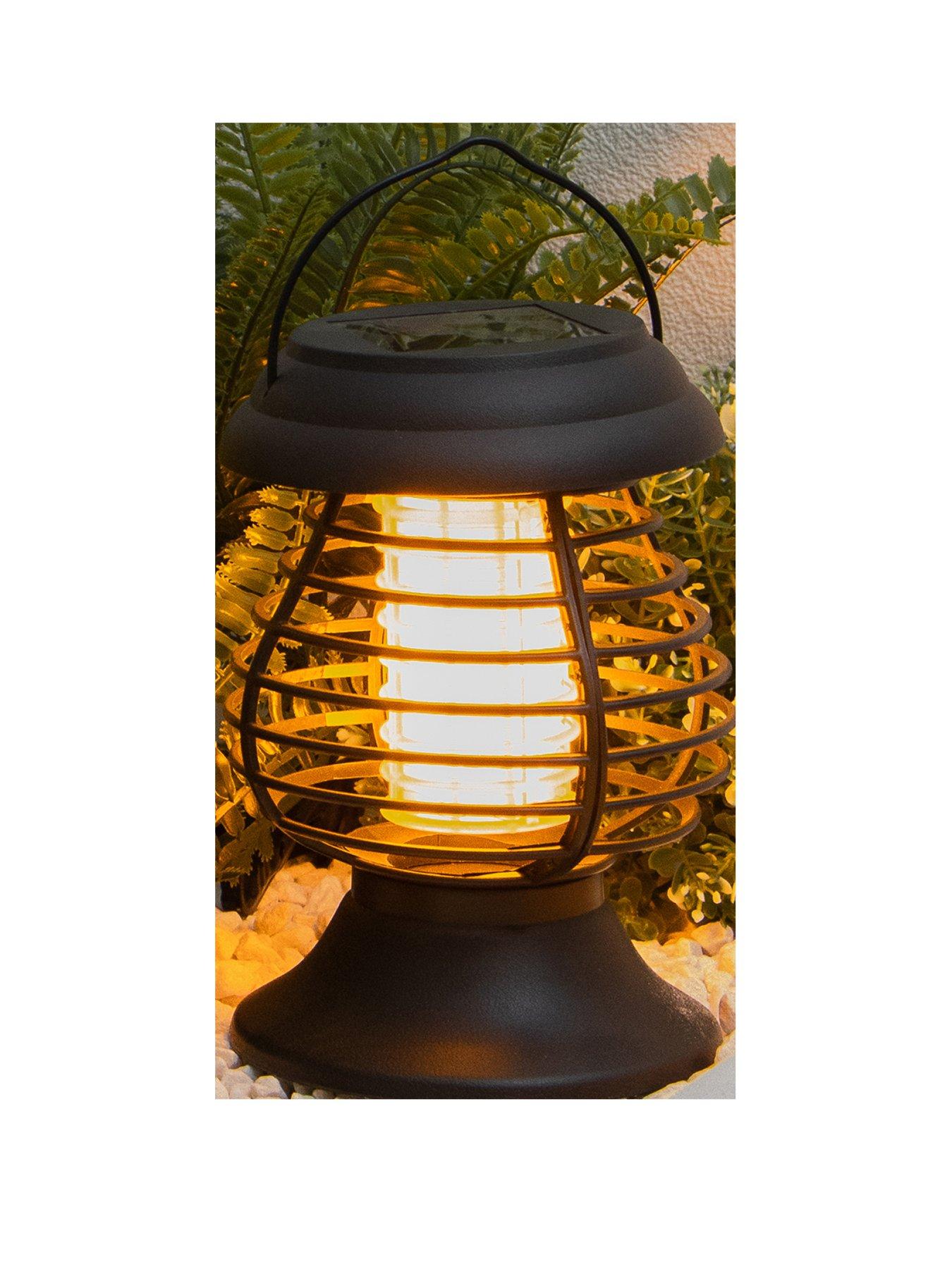Product photograph of Gardenwize 2 In 1 Solar Flame Bug Zapper Lantern from very.co.uk