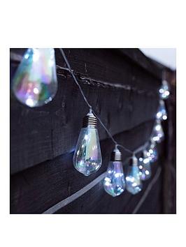 Product photograph of Gardenwize Solar Iridescent Edison Style Bulb String Lights from very.co.uk