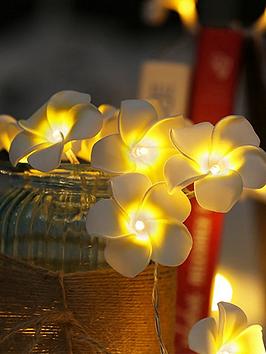 Product photograph of Streetwize Solar Frangipani Flower String Lights from very.co.uk