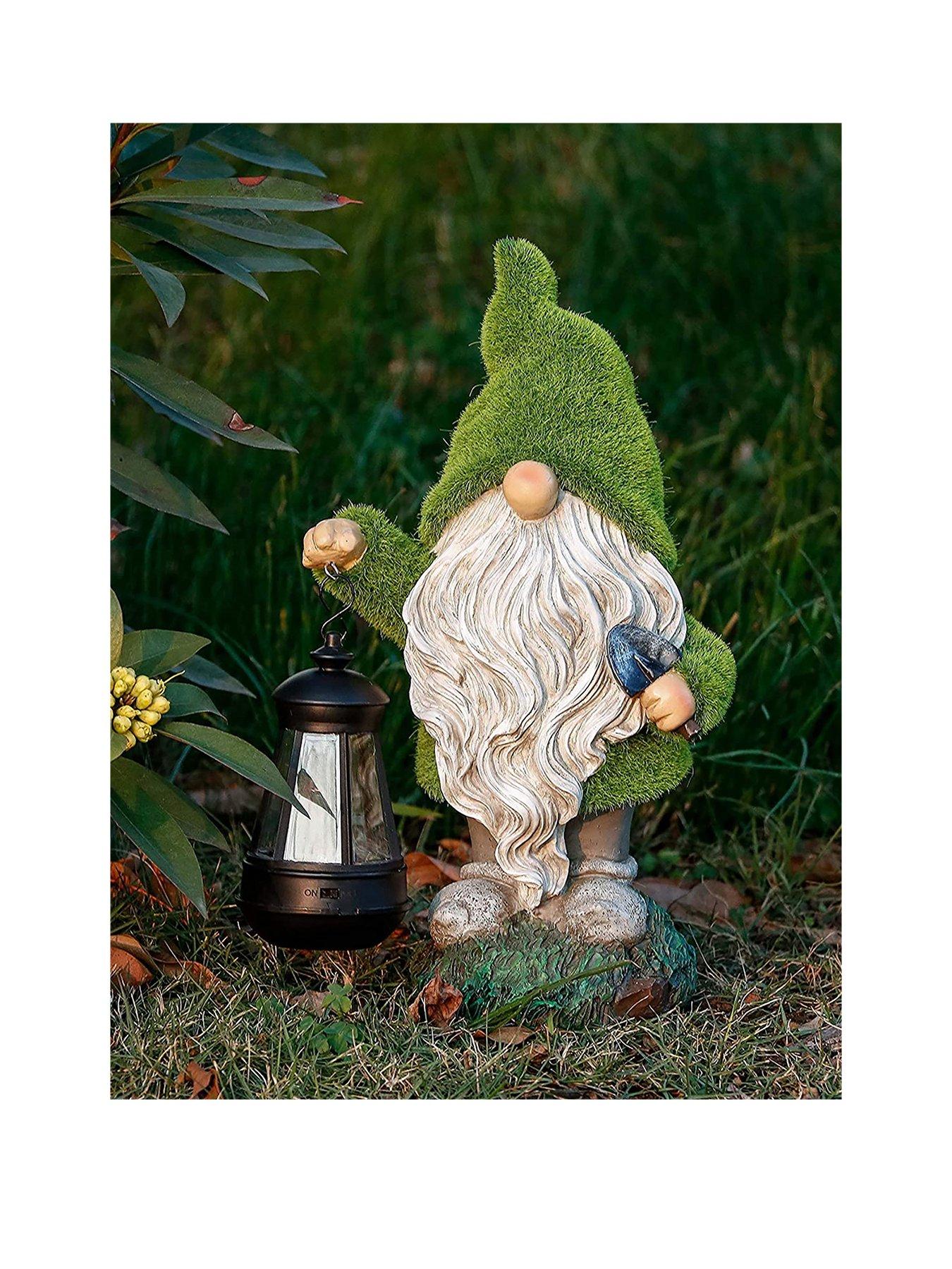 Product photograph of Gardenwize Gnome Solar Light With Lantern from very.co.uk