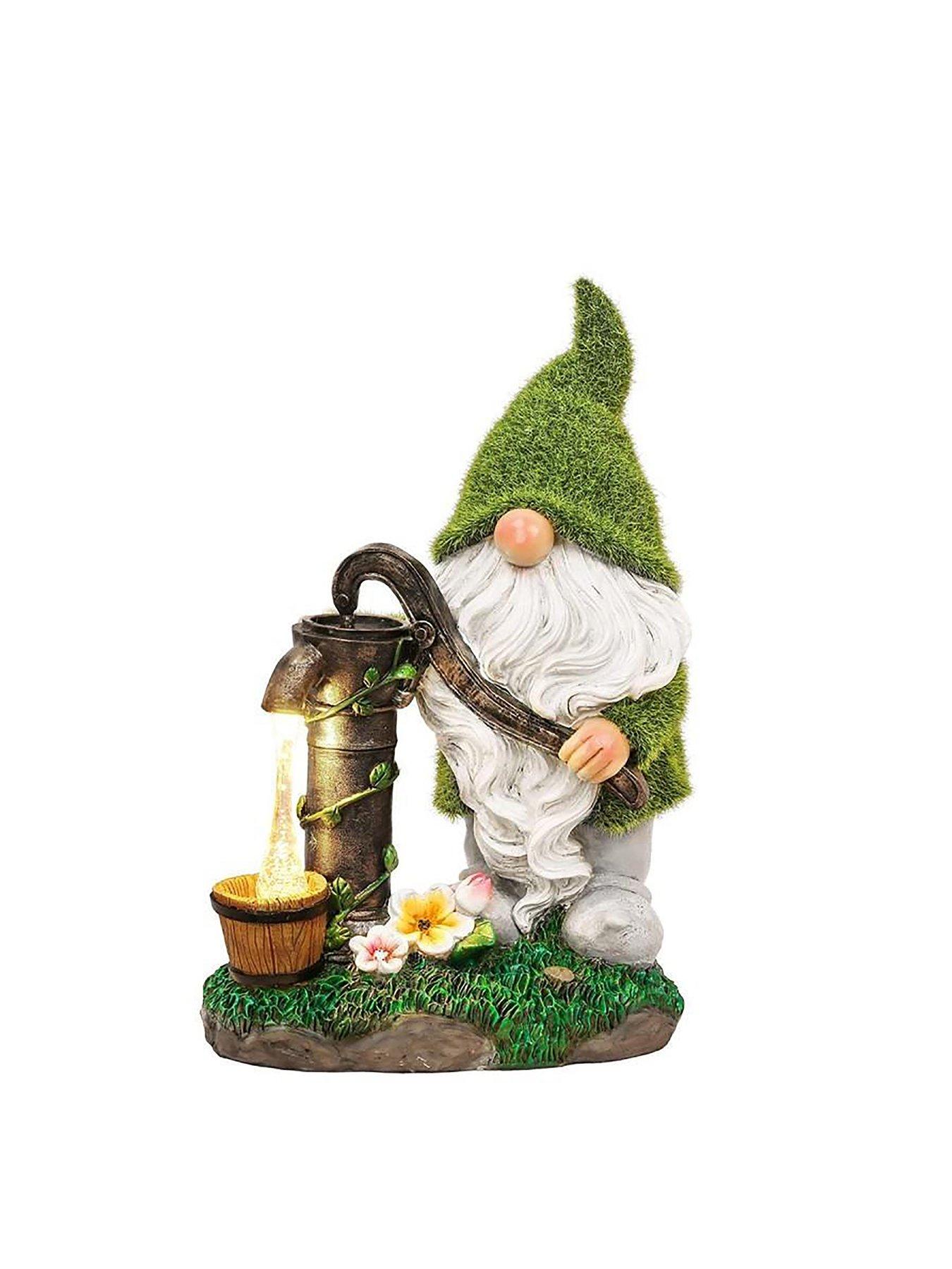Product photograph of Gardenwize Gnome Solar Light Water Pump from very.co.uk