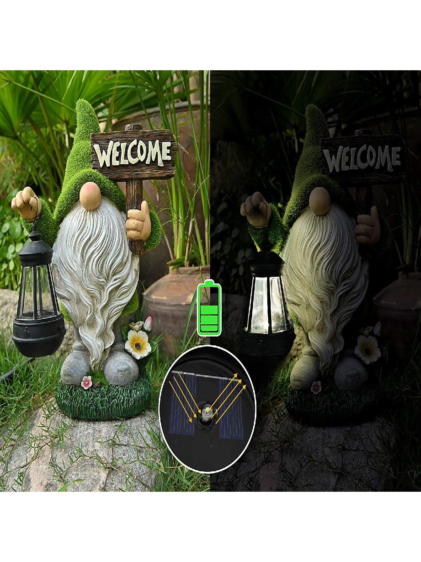 Product photograph of Streetwize Welcome Gnome Solar Light from very.co.uk