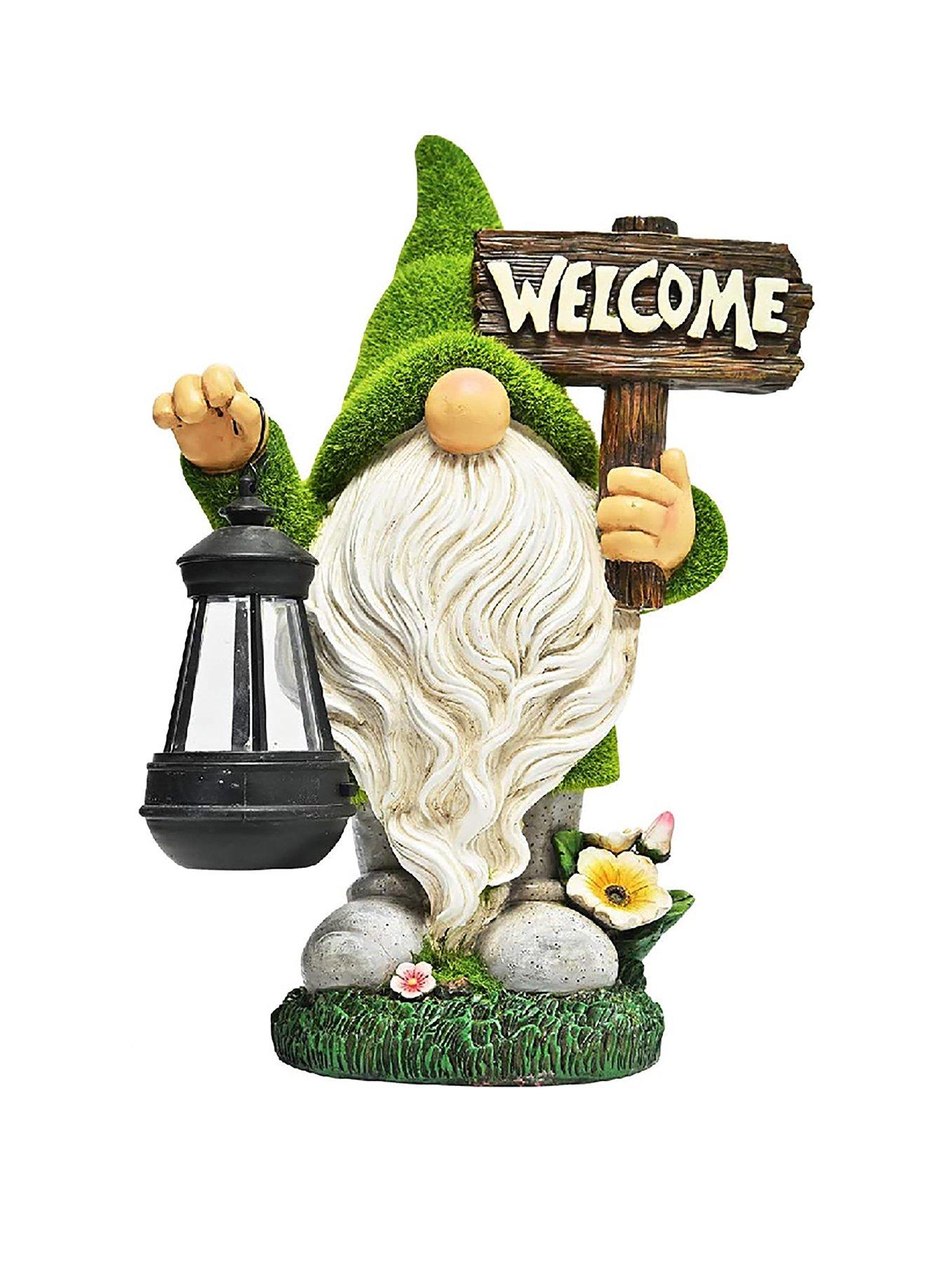 Product photograph of Gardenwize Welcome Gnome Solar Light from very.co.uk