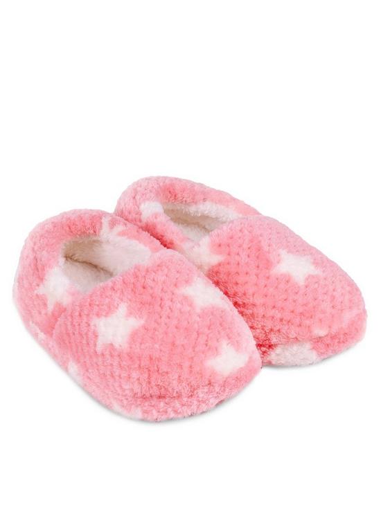 front image of totes-girlsnbspstar-close-back-slipper-pink