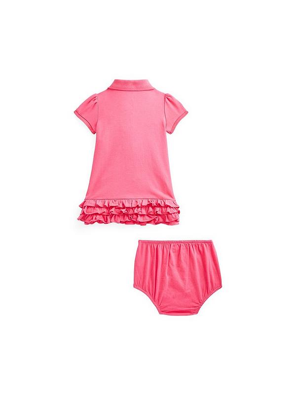 ore Eyesight salami Ralph Lauren Baby Girls Solid Ruffle Dress - Pink | very.co.uk
