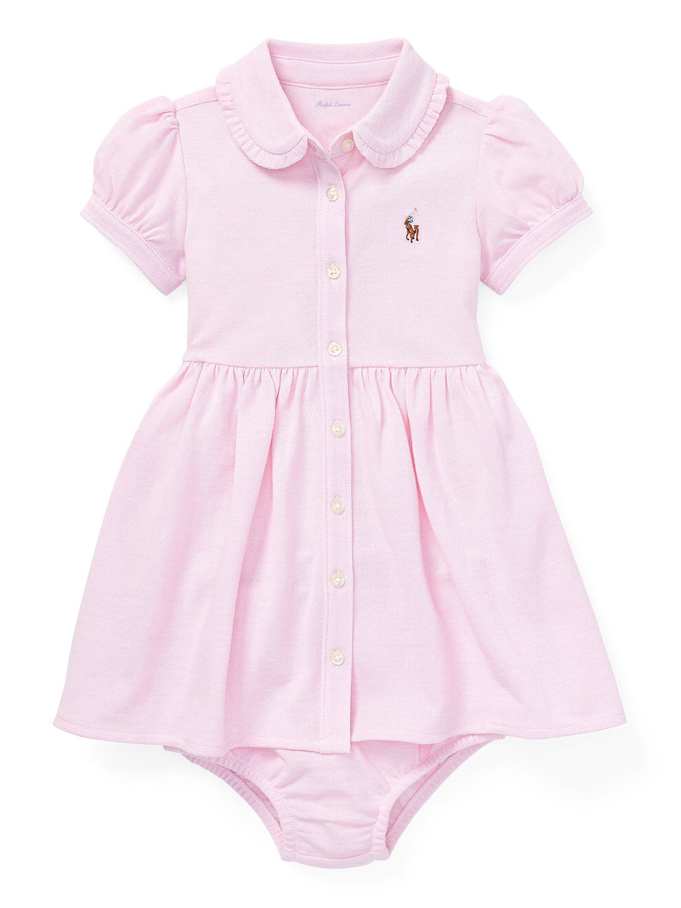 Ralph Lauren Baby Girls Oxford Dress - Pink, Pink, Size 24 Months|24 MONTHS
