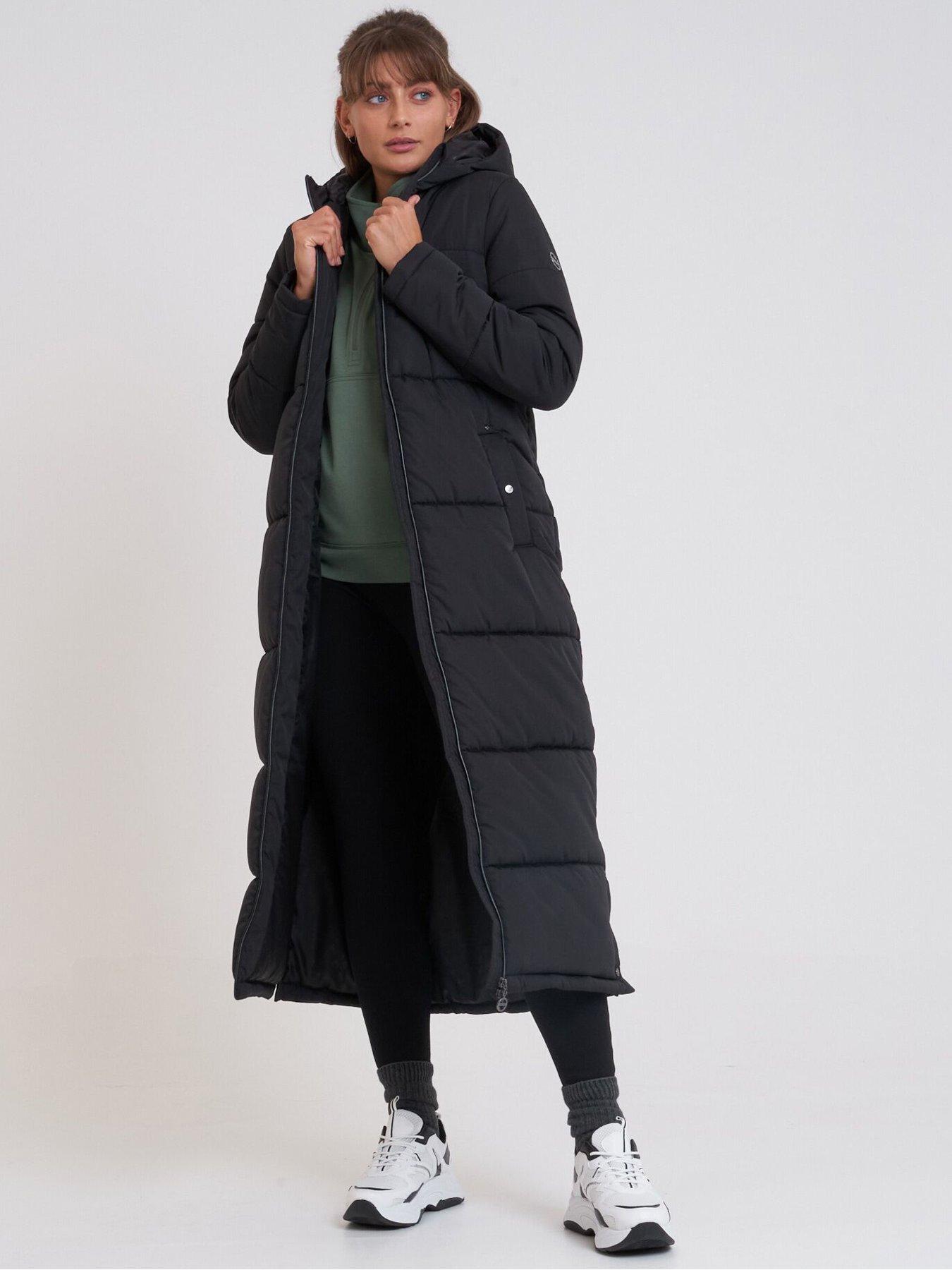 womens extra long padded coat