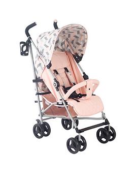 My Babiie Mb02 Stroller - Pink And Grey Chevron