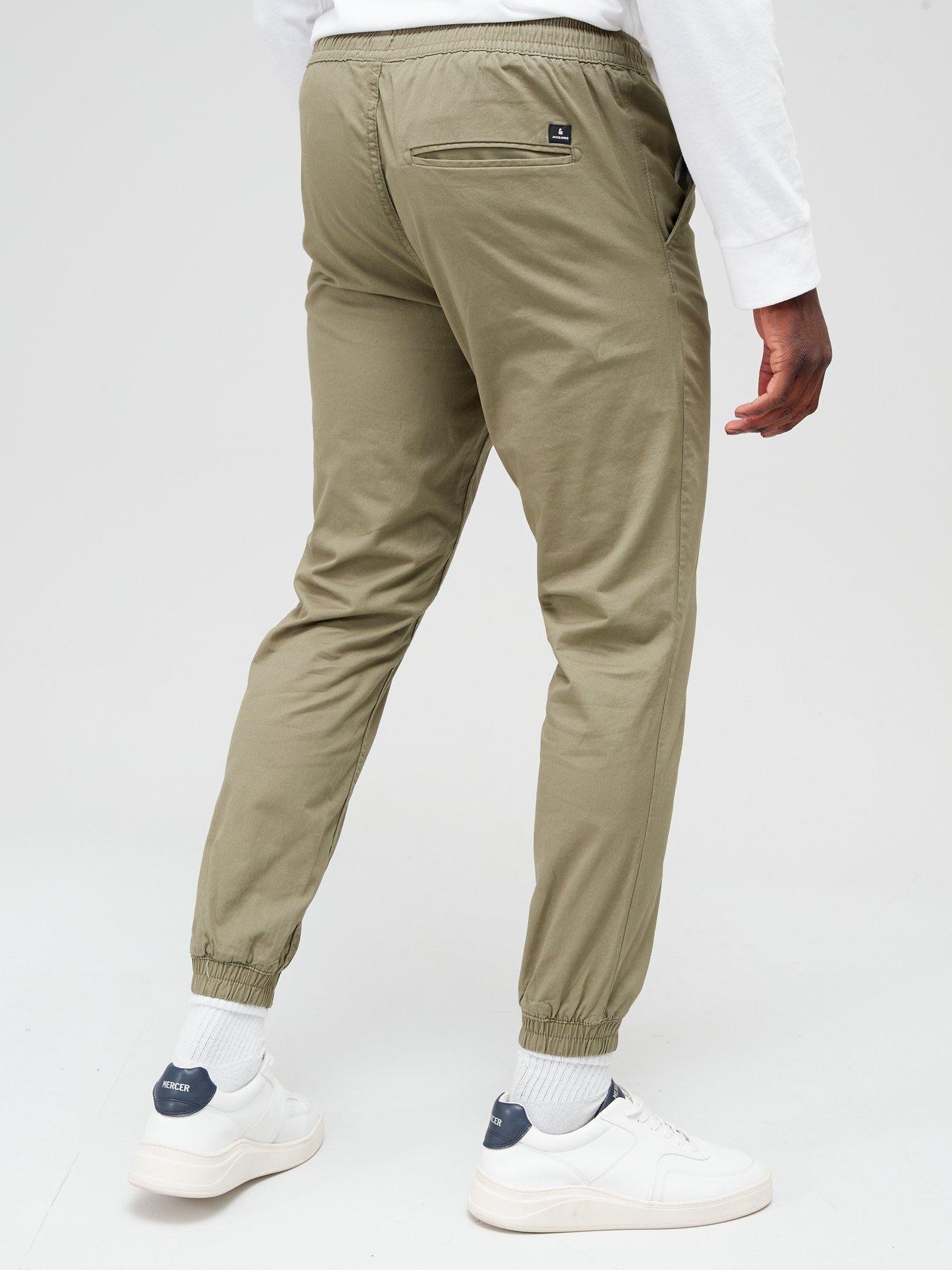 Jack & Jones Gordon Cuffed Chinos Khaki very.co.uk