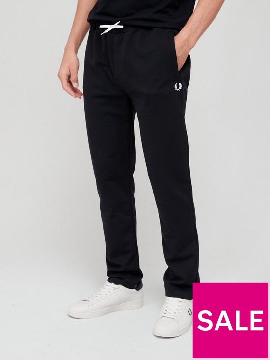 front image of fred-perry-tricot-logo-joggers