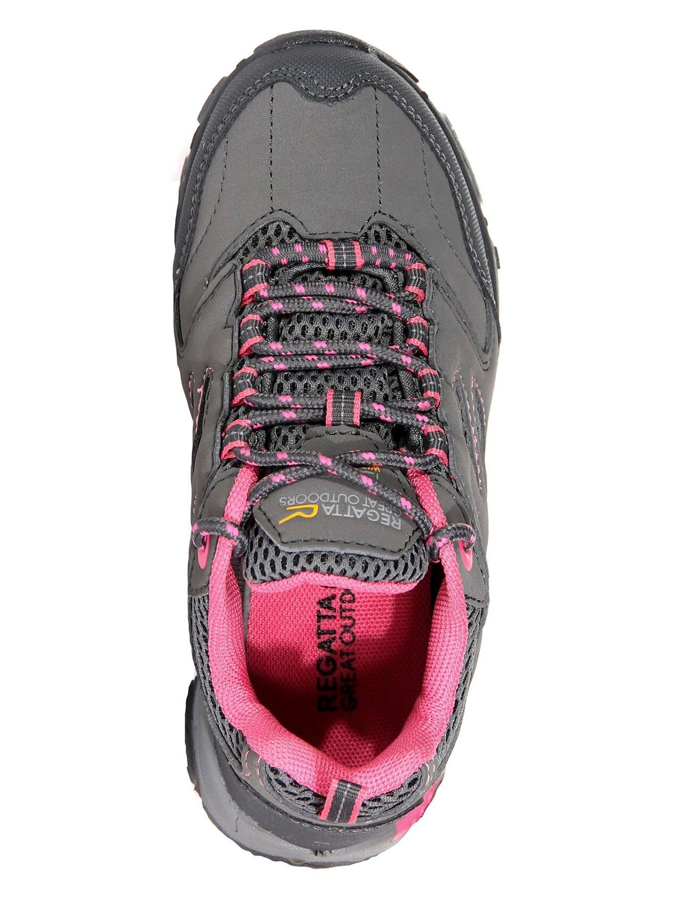 Image 5 of 6 of Regatta Junior Holcombe Waterproof Low-Cut Walking Boot - Grey/Pink