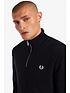 image of fred-perry-logo-half-zip-sweat