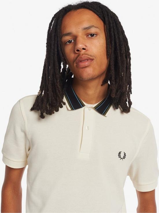 front image of fred-perry-medal-stripe-polo-shirt