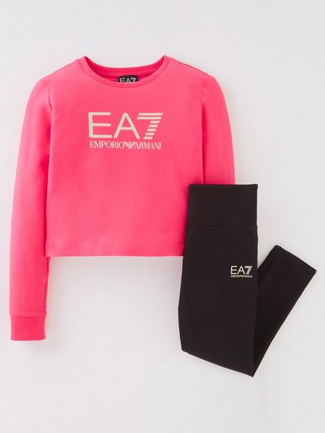 ea7-emporio-armani-girls-shiny-logo-crop-sweat-top-and-leggings-set-raspberryblack