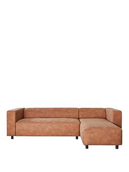 Clarkson Faux Leather Right Hand Corner Chaise Sofa