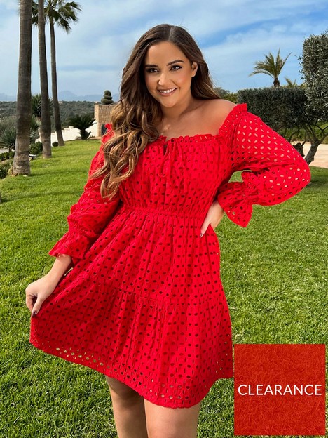 in-the-style-jac-jossa-red-broidery-anglaise-bardot-tiered-dress