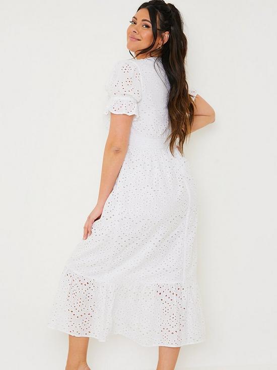 stillFront image of in-the-style-jac-jossa-white-broderie-anglaise-tiered-milkmaid-midaxi-dress