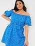  image of in-the-style-jac-jossa-blue-floral-print-bardot-mini-dress
