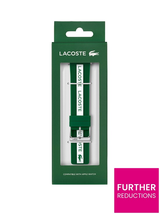 front image of lacoste-unisex-apple-watch-siliconenbspstrap
