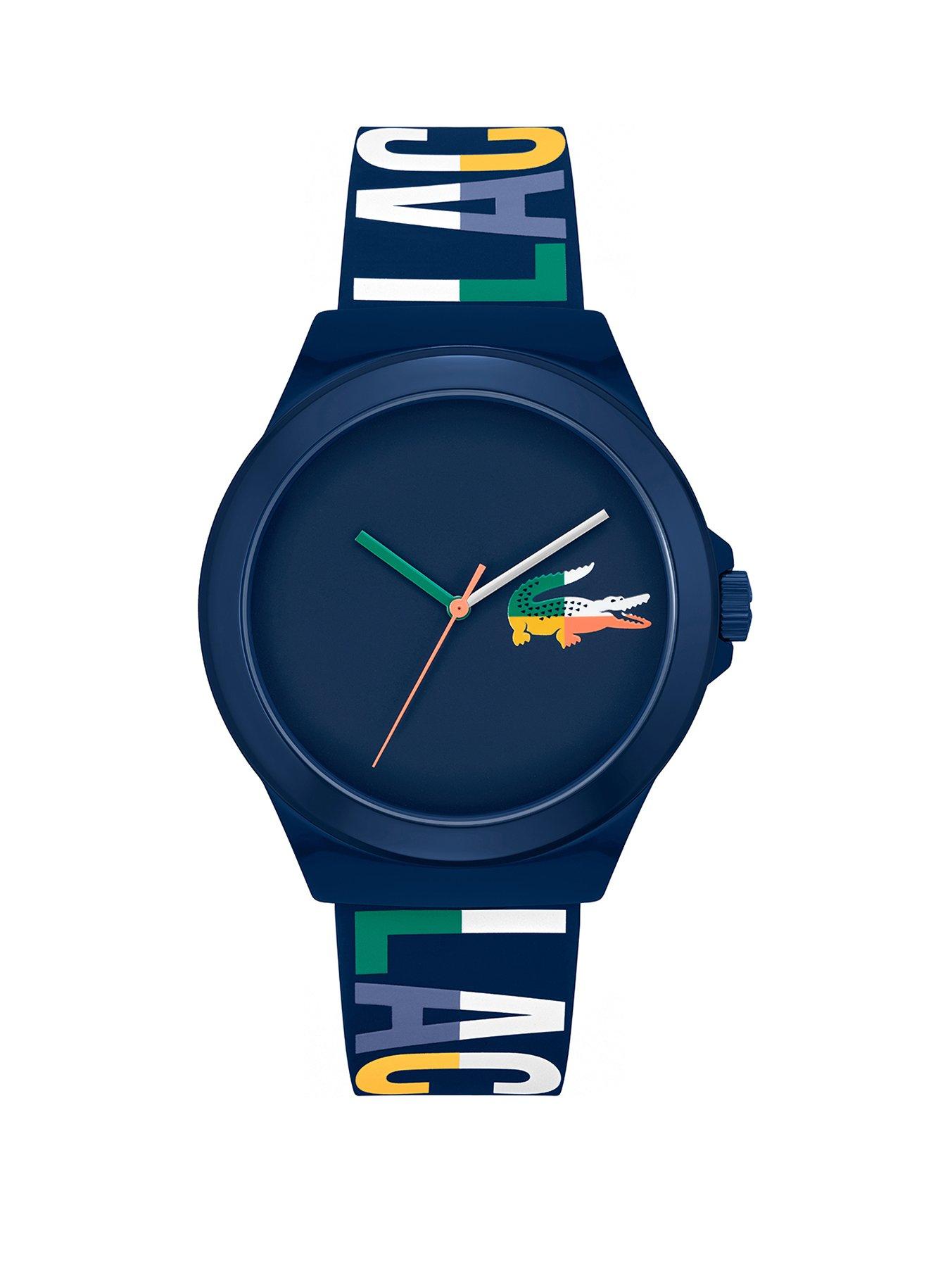 Black and blue store lacoste watch