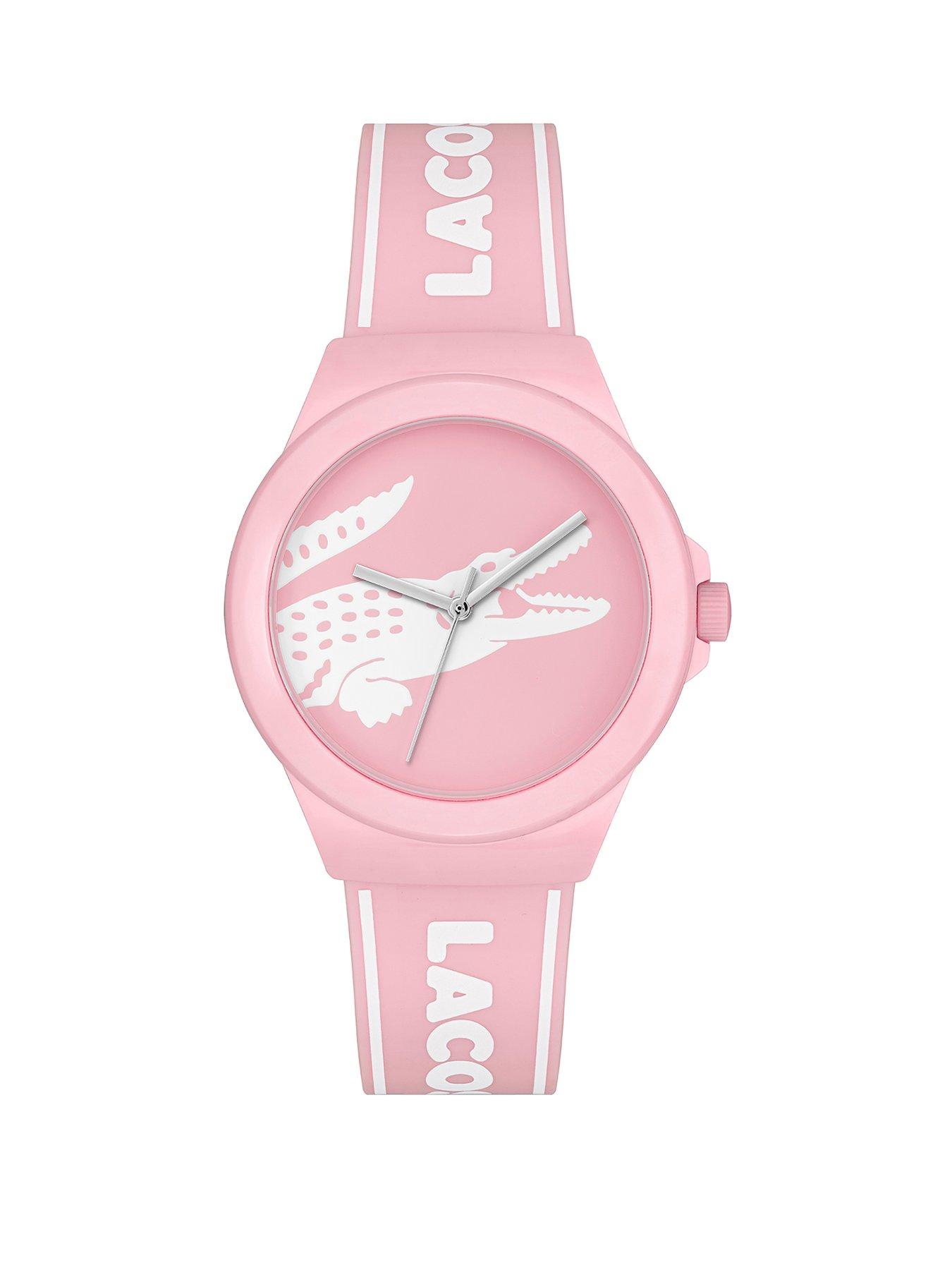 Product photograph of Lacoste Neocroc Unisex Watch Pink from very.co.uk