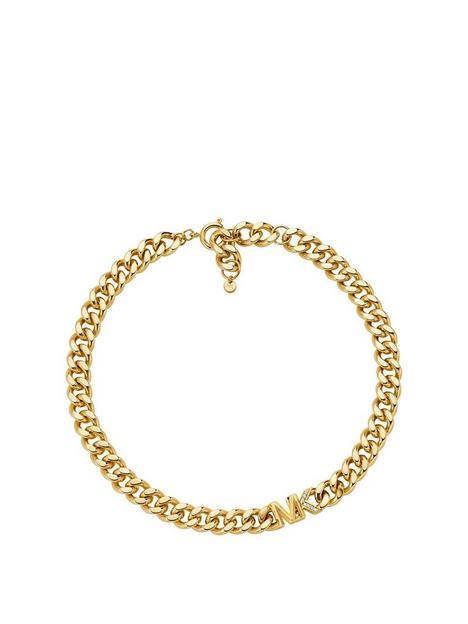 michael-kors-premium-ladies-curb-necklace-brass