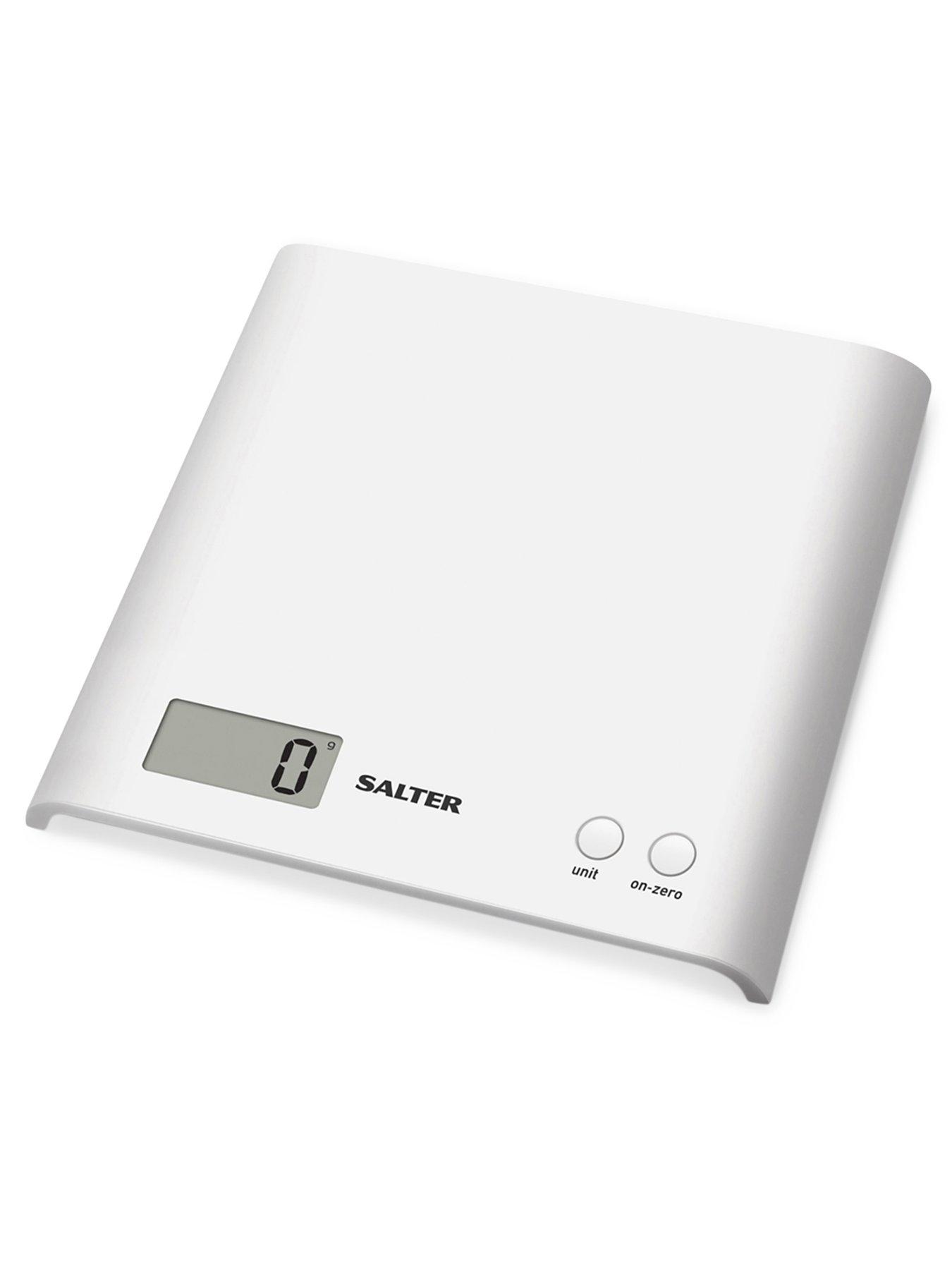 Salter ARC Digital Kitchen Scale White Very Co Uk   UEXGD SQ2 0000000013 WHITE SLd