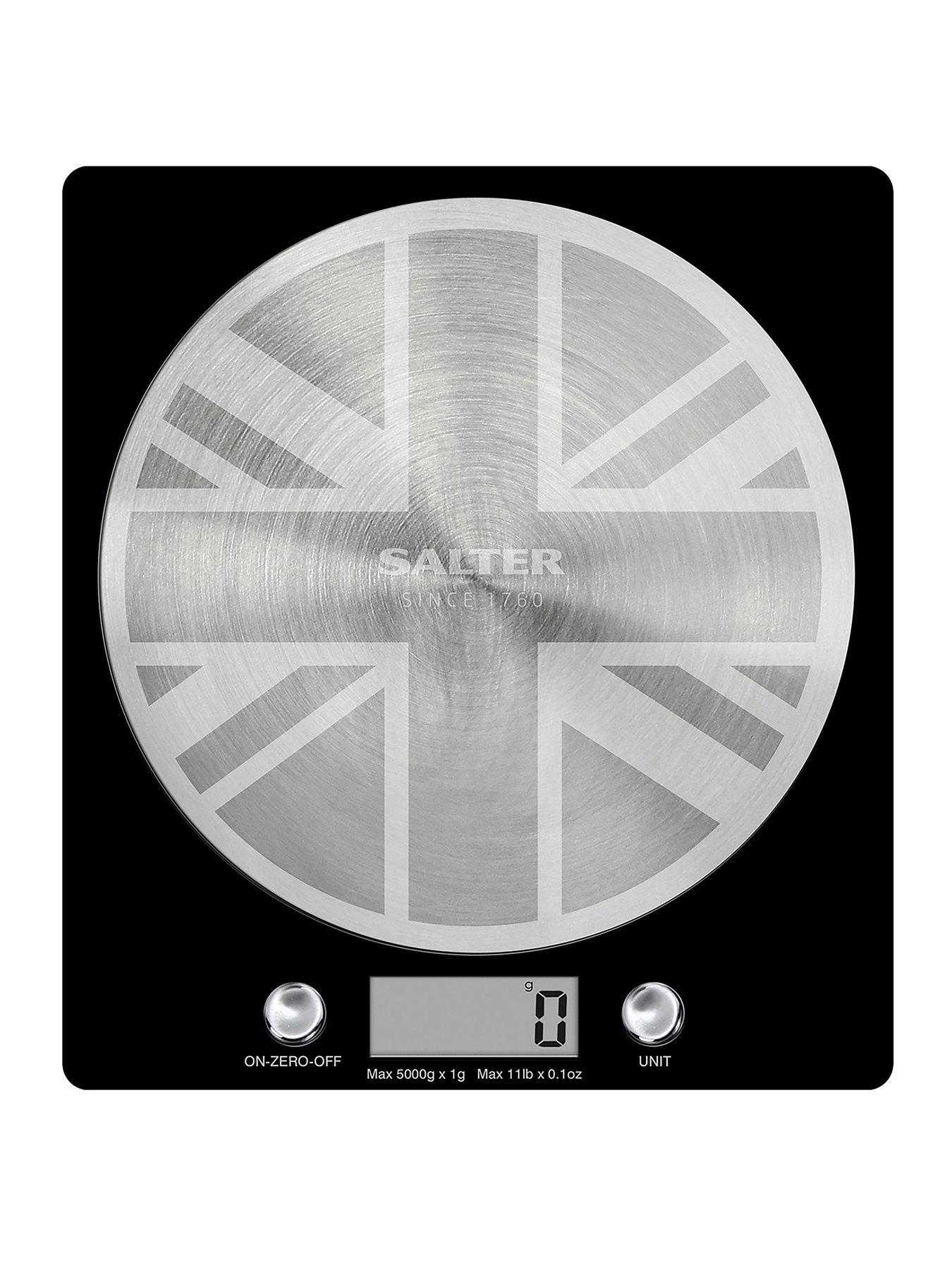 Product photograph of Salter Great British Disc Electronic Kitchen Scale from very.co.uk