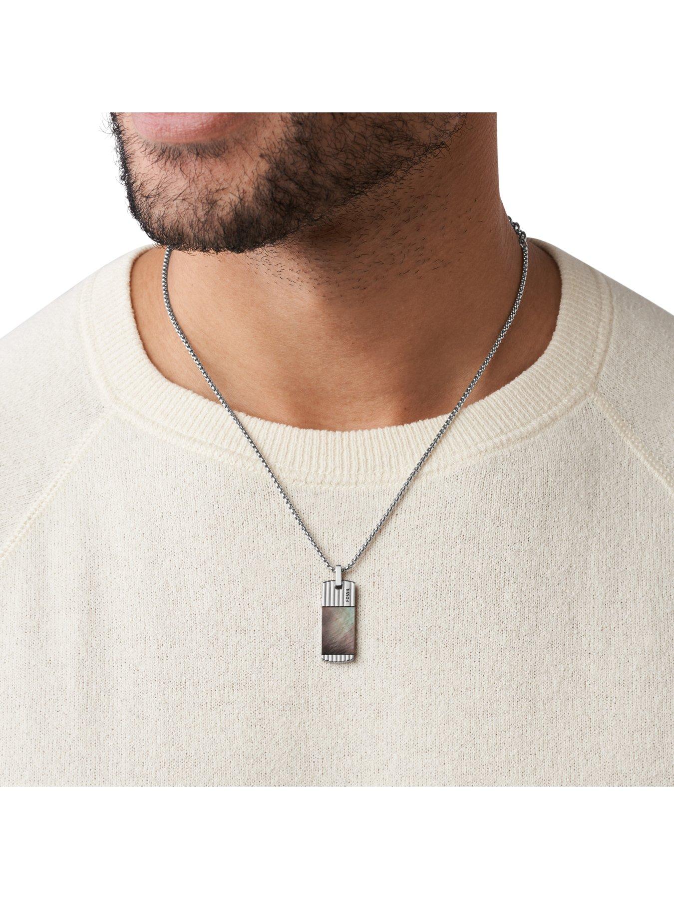  Vintage Casual Men's Necklace Stainless Steel